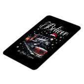 Magnet Flexible Train de Noël Croyez vintage (Côté Gauche)