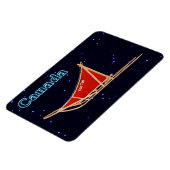 Magnet Flexible traîneau à chiens - Canada (Côté Gauche)