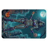 Magnet Flexible Traite d'Halloween ou ami Zombie w Cerveau (Horizontal)