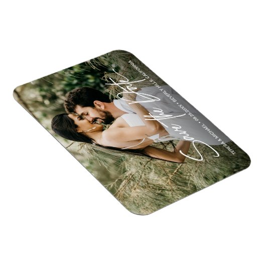 Magnet Flexible Traitement Enregistrer la photo Fiançailles de dat (Côté Droit)