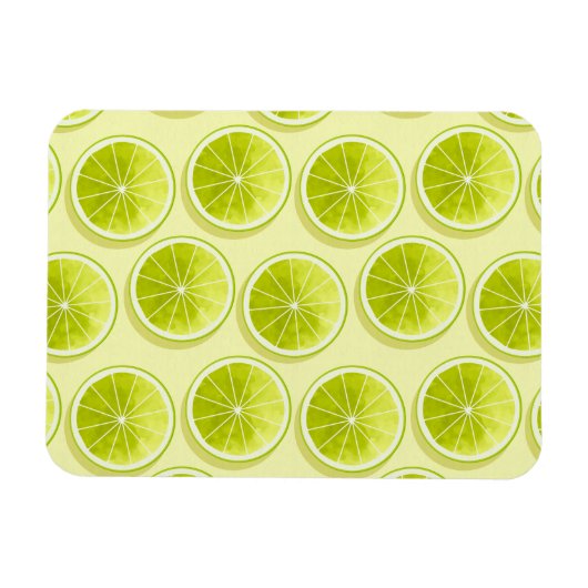 Magnet Flexible Tranches de chaux sur Jaune clair (Horizontal)