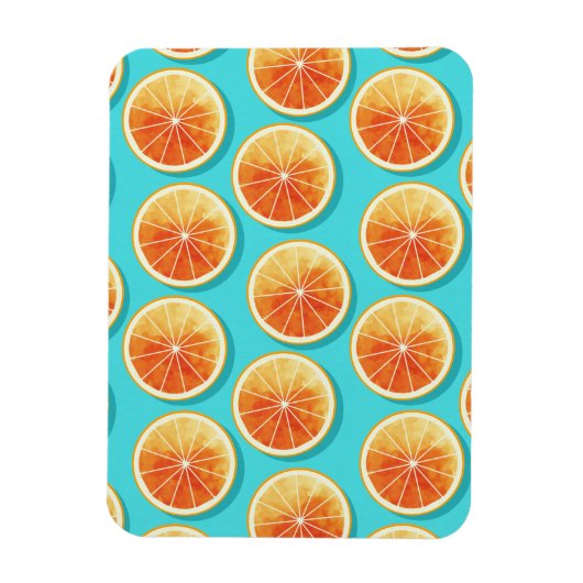 Magnet Flexible Tranches orange sur bleu (Vertical)