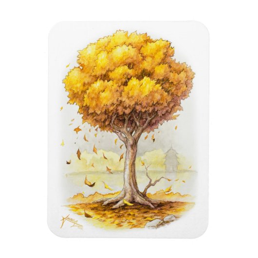 Magnet Flexible Tranquillité d'or (Vertical)