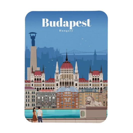 Magnet Flexible Travel Art Travel To Budapest (Vertical)