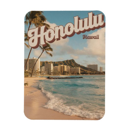 Magnet Flexible Travel Honulu, Hawaii cadeaux de plage tropicale (Vertical)