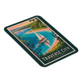 Magnet Flexible Traverse City Michigan Illustration Travel Art (Côté Droit)