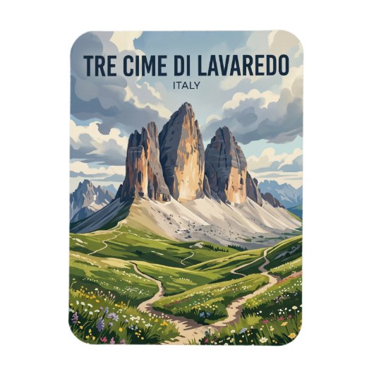Magnet Flexible Tre Cime di Lavaredo Italie (Vertical)