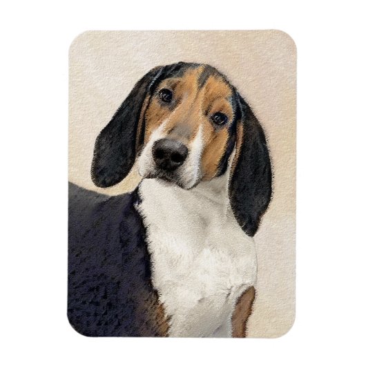 Magnet Flexible Treeing Walker Coonhound Peinture - Art original (Vertical)