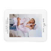 Magnet Flexible Trendy Minimum Photo Wedding Announcement (Horizontal)