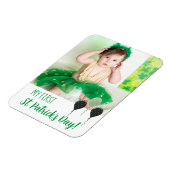 Magnet Flexible Trendy My First St. Patrick Day Announcement Photo (Côté Gauche)
