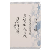 Magnet Flexible Trésor de la mer Mariage Enregistrer la date (Vertical)