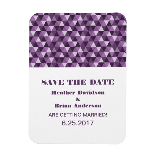 Magnet Flexible Triangles géométriques Enregistrer l'aimant de dat (Vertical)