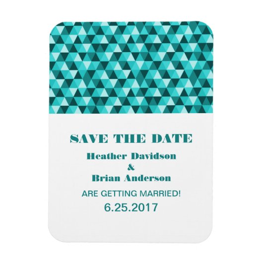 Magnet Flexible Triangles géométriques Enregistrer l'aimant de dat (Vertical)