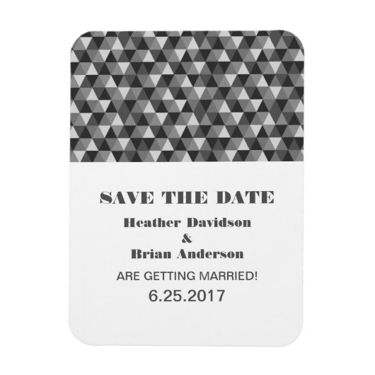 Magnet Flexible Triangles géométriques Enregistrer l'aimant de dat (Vertical)