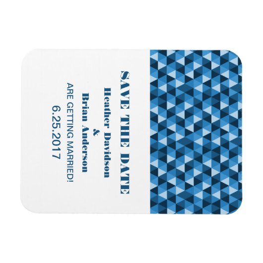 Magnet Flexible Triangles géométriques Enregistrer l'aimant de dat (Horizontal)