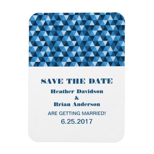 Magnet Flexible Triangles géométriques Enregistrer l'aimant de dat (Vertical)