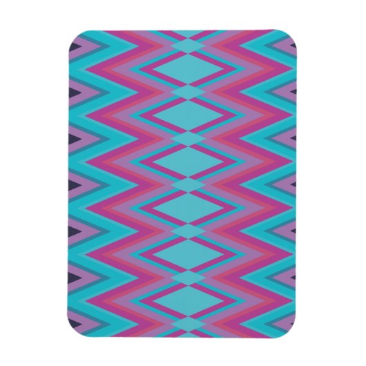 Magnet Flexible Tribal pourpre et Aqua (Vertical)