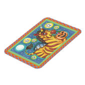 MAGNET FLEXIBLE TRICK OU TRAITEMENT BAT WING ZEBRA, CUTE HALLOWEEN (Côté Gauche)