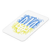 Magnet Flexible Trident de l'emblème ukrainien tryzub dispersant l (Côté Gauche)