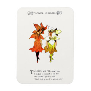 Magnet Flexible Trillium et Tiger-Lily, Livre de fleurs géantes