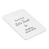 Magnet Flexible Trinquons au mariage nom date simple couple (Côté Droit)