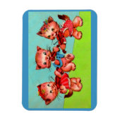 Magnet Flexible trio de violonistes kitten (Vertical)