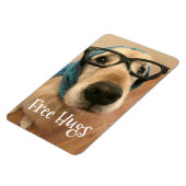 Magnet Flexible Triste Golden Retriever Chien avec lunettes Serres (Côté Gauche)