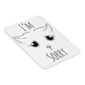 Magnet Flexible Triste visage de chat : Je suis désolé (Côté Droit)