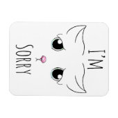 Magnet Flexible Triste visage de chat : Je suis désolé (Horizontal)