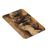 Magnet Flexible Trois chevaux dans leur stabilité (Côté Droit)