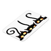 Magnet Flexible Trois Curieux Chats Noirs (Côté Gauche)