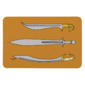 Magnet Flexible Trois épées grecques antiques (Horizontal)