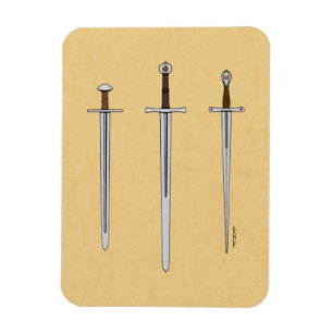 Magnet Flexible Trois épées médiévales 2016
