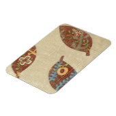 Magnet Flexible Trois Feuilles sur l'Arrière - plan Texture Linen (Côté Gauche)