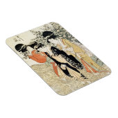 Magnet Flexible Trois filles barbotant dans une rivière, de la mod (Côté Droit)