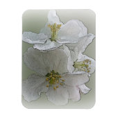 Magnet Flexible trois fleurs blanches (Vertical)
