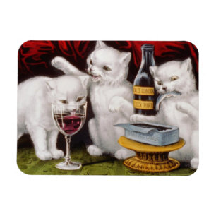 Magnet Flexible Trois Jolly Kittens à la fête