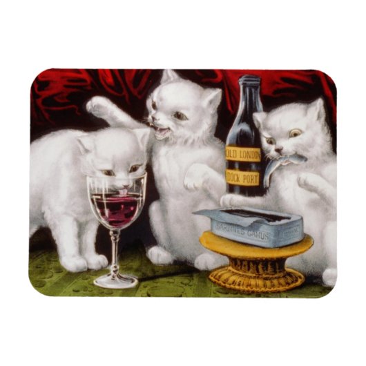 Magnet Flexible Trois Jolly Kittens à la fête (Horizontal)