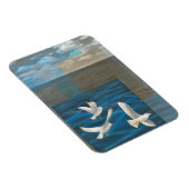 Magnet Flexible Trois mouettes blanches volent au-dessus de l'eau (Côté Droit)