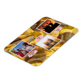 Magnet Flexible Trois photos personnalisées Texte de soie Sunflowe (Côté Gauche)