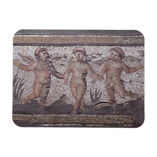Magnet Flexible Trois putti dansantes accompagnées d'un jouant (Horizontal)