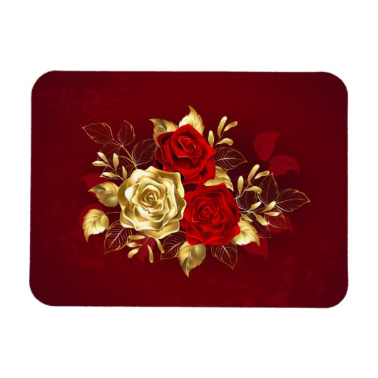 Magnet Flexible Trois Roses de bijoux (Horizontal)