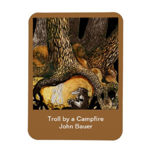 Magnet Flexible Troll par un feu de camp