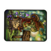 Magnet Flexible Troll Souche "Pas d'humains" (Horizontal)