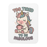 Trop fatigué pour être fabuleux – Licorne mignonne
