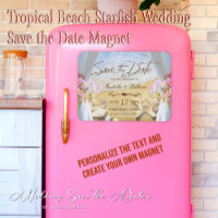 Tropical Beach Wedding Starfish Enregistrer la dat