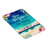 Magnet Flexible Tropical Blooms: Wedding Save the Dat (Côté Droit)