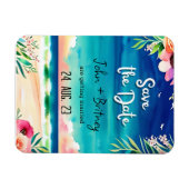 Magnet Flexible Tropical Blooms: Wedding Save the Dat (Horizontal)