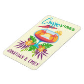 Magnet Flexible Tropical Drink Cruise Vibes Marqueur de porte de c (Côté Gauche)