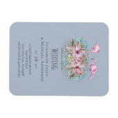 Magnet Flexible Tropical Flamingos Wedding (Horizontal)